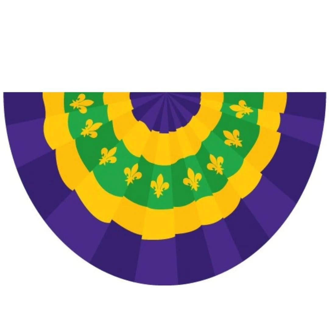Mardi Gras Poly Bunting Flag