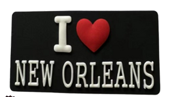 I LOVE NEW ORLEANS BLACK MAGNET