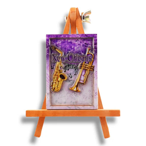 New Orleans Jazz Wooden Magnet