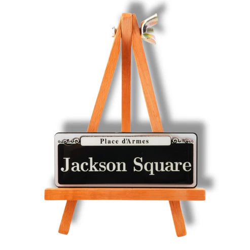 Jackson Square Wooden Street Sign Magnet