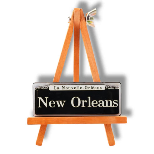 New Orleans Wooden Street Sign Magnet