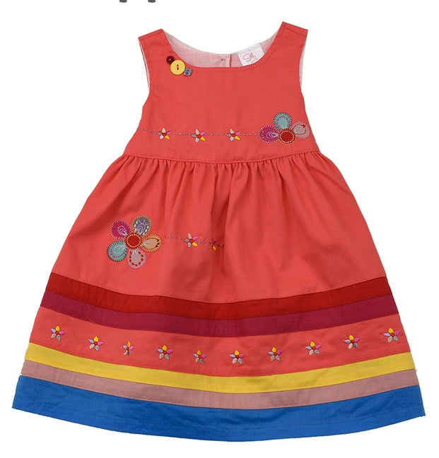 TODDLERS&GIRLS APPLIQUE DRESS
