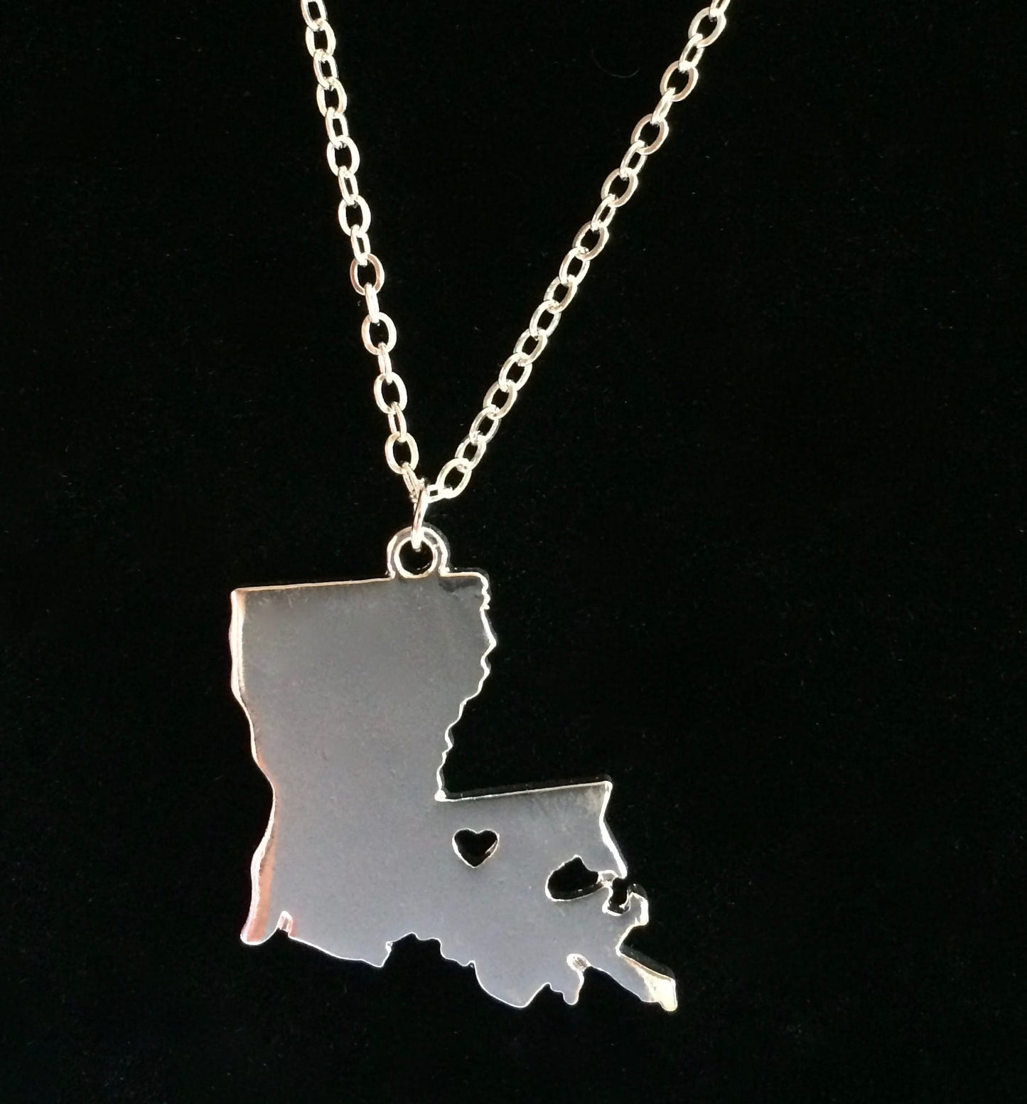 Louisiana State Silver Necklace