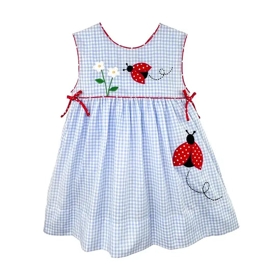 SUNDRESS WITH LADYBUG APPLIQUES