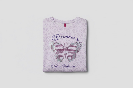 BUTTERLY DESIGN BURNOUT GIRLS T-SHIRT