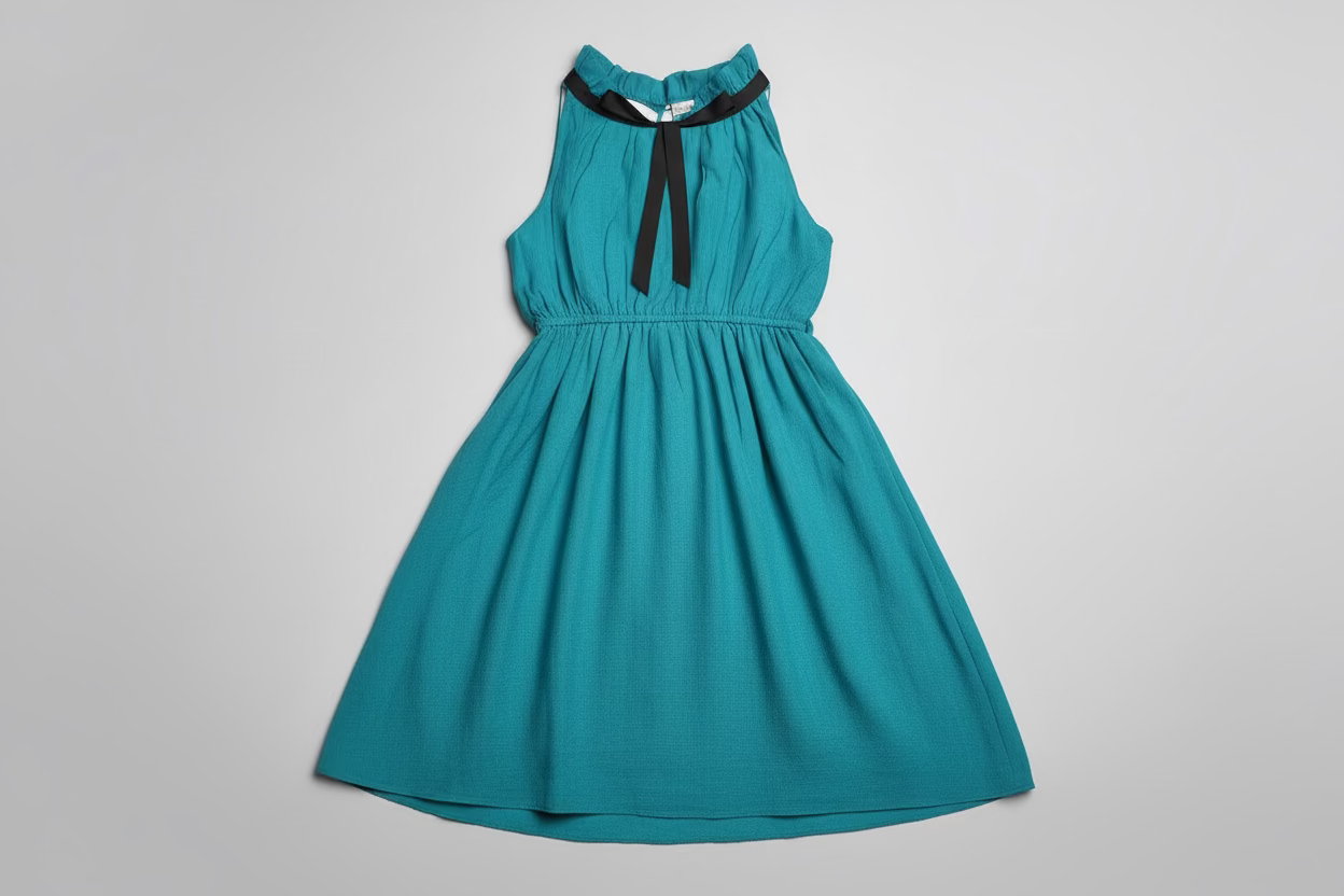 COLOR DRESS WITH BLACK BOW TIE