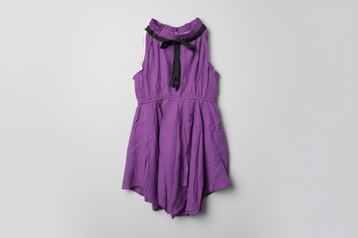 COLOR DRESS WITH BLACK BOW TIE