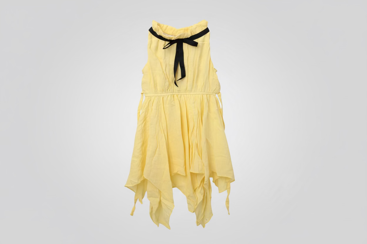 COLOR DRESS WITH BLACK BOW TIE