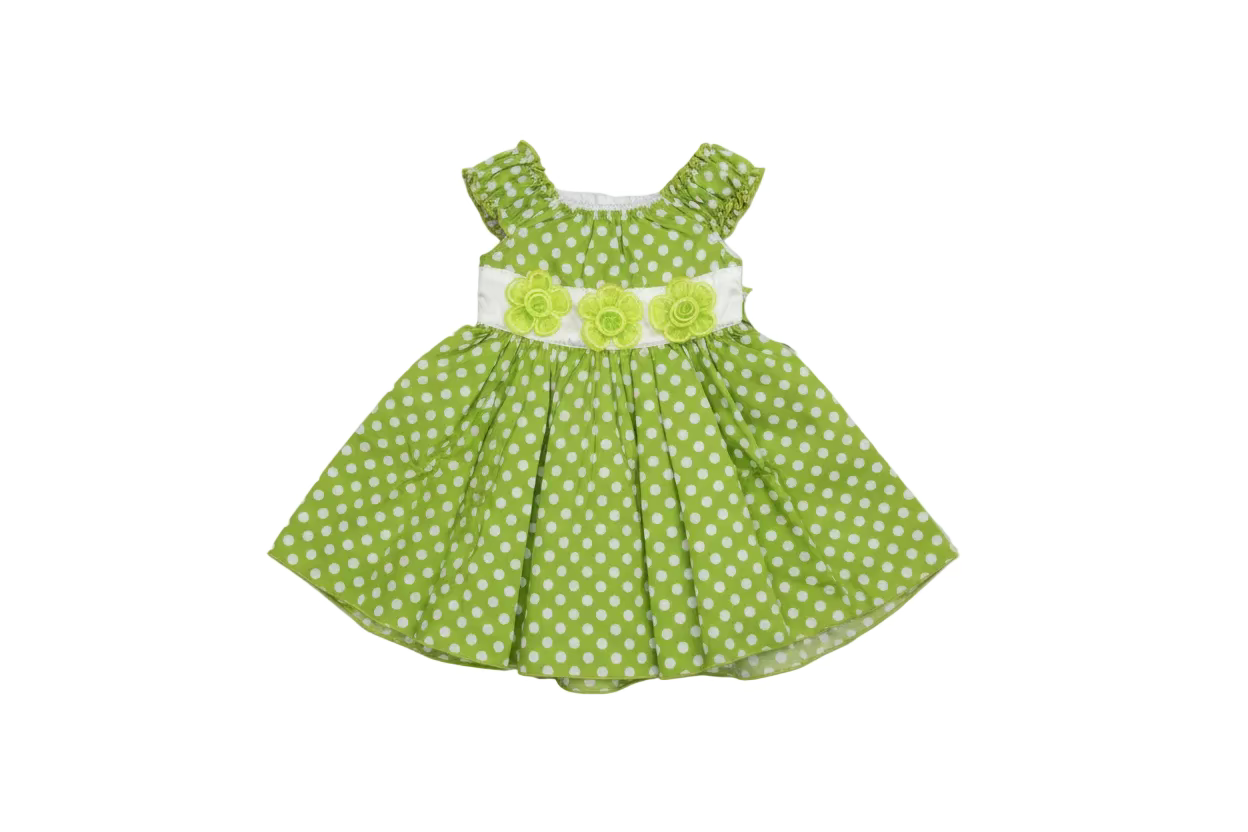 LIME OR RED WITH WHITE POLKA DOT COLOR DRESS