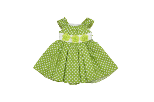 LIME OR RED WITH WHITE POLKA DOT COLOR DRESS