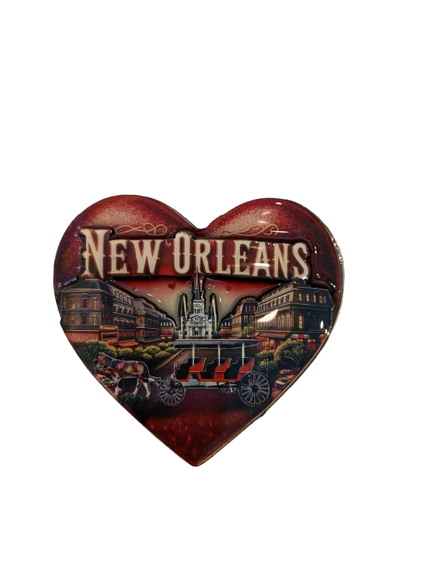 NEW ORLEANS HEART SHAPED MAGNET