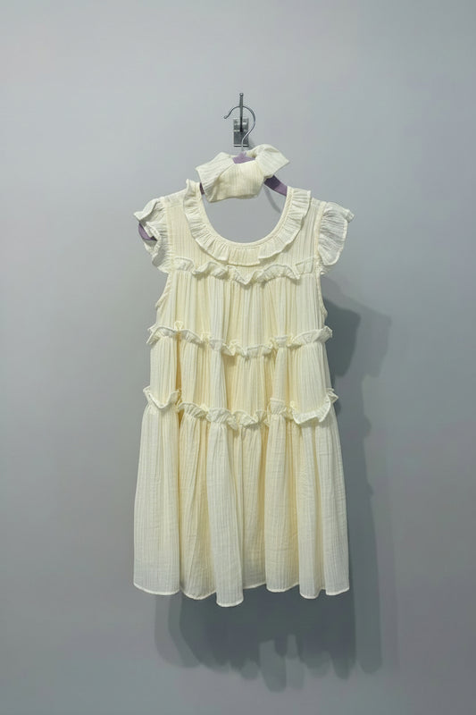 YELLOW DRESS WITH HAIR TIE