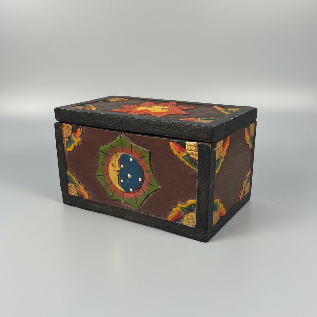 Sun and Moon Wood Box from Bali