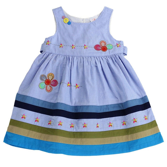 TODDLERS&GIRLS APPLIQUE DRESS