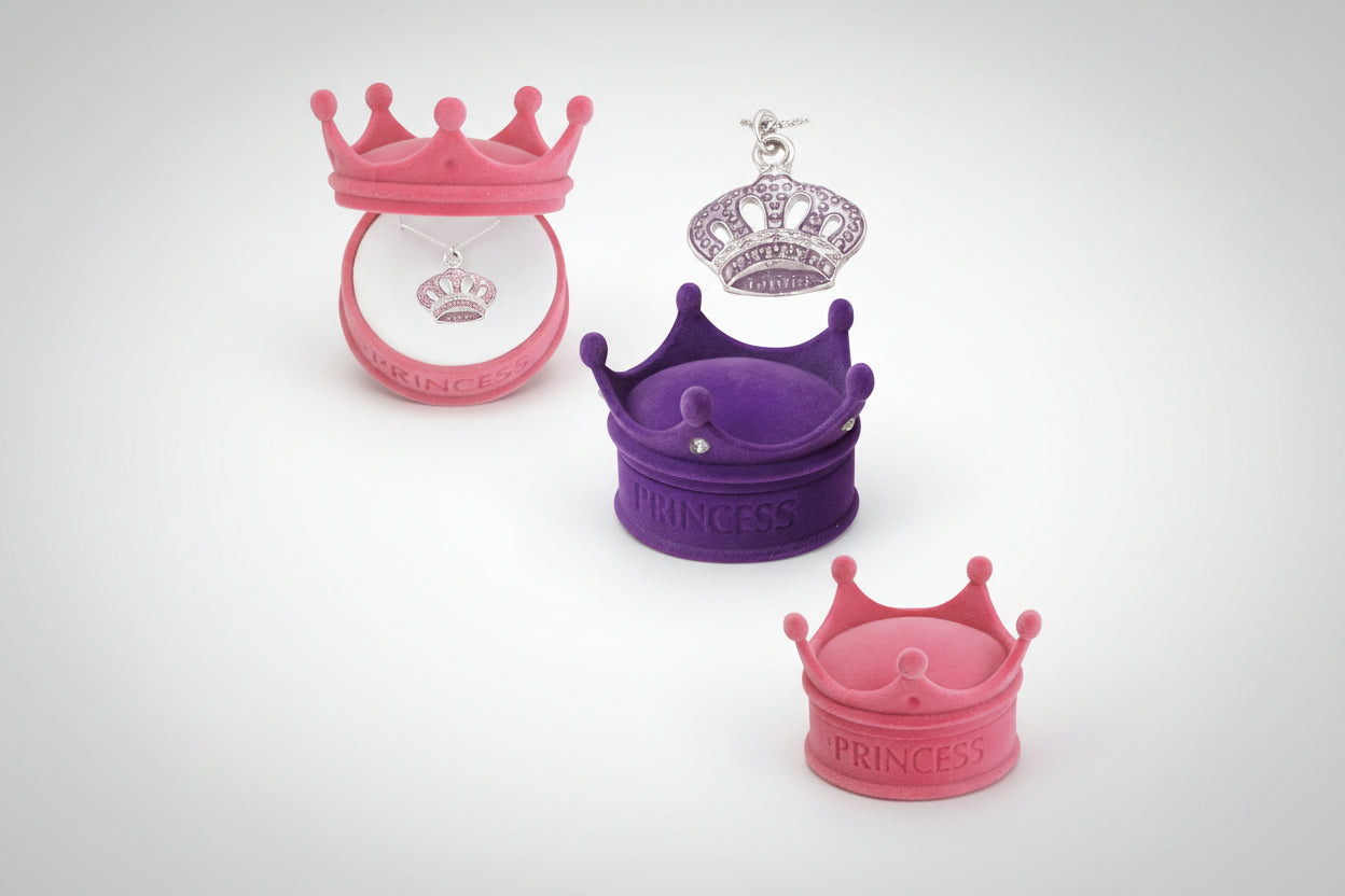 PINK  CROWN PENDENT