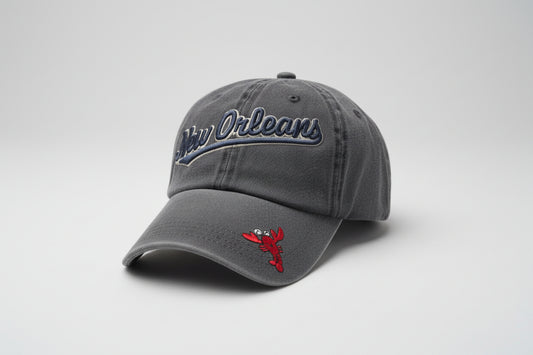 GREY CAP WITH NOLA CRAWFISH