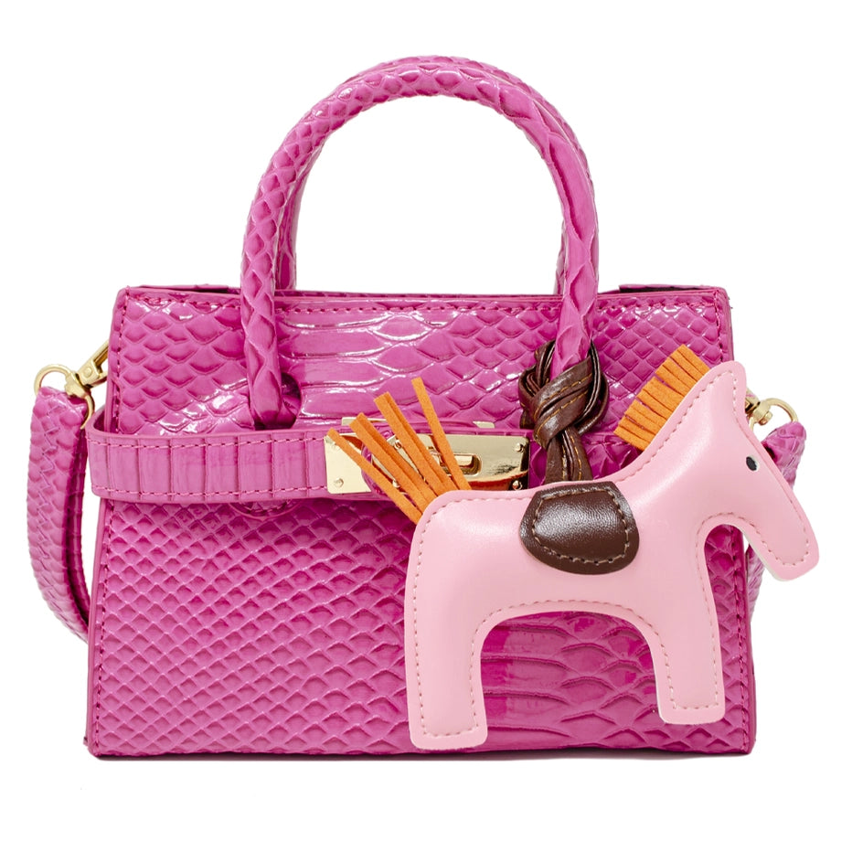 CROCODILE PONY HANDBAG