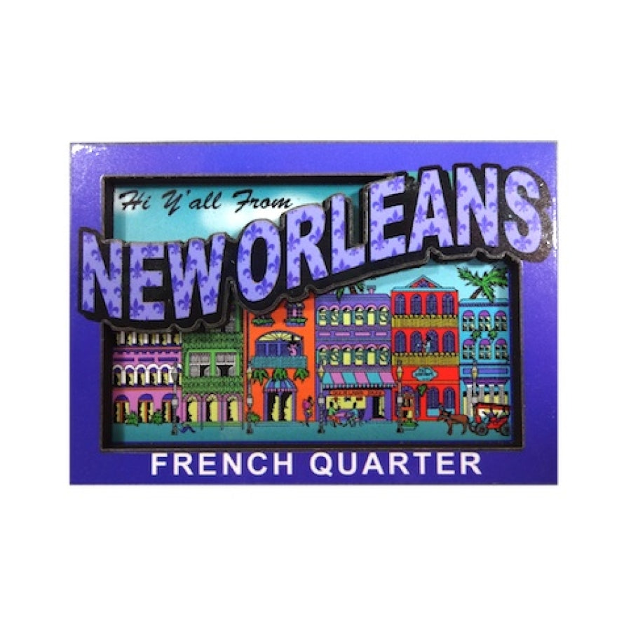 Buildings Wooden Magnet