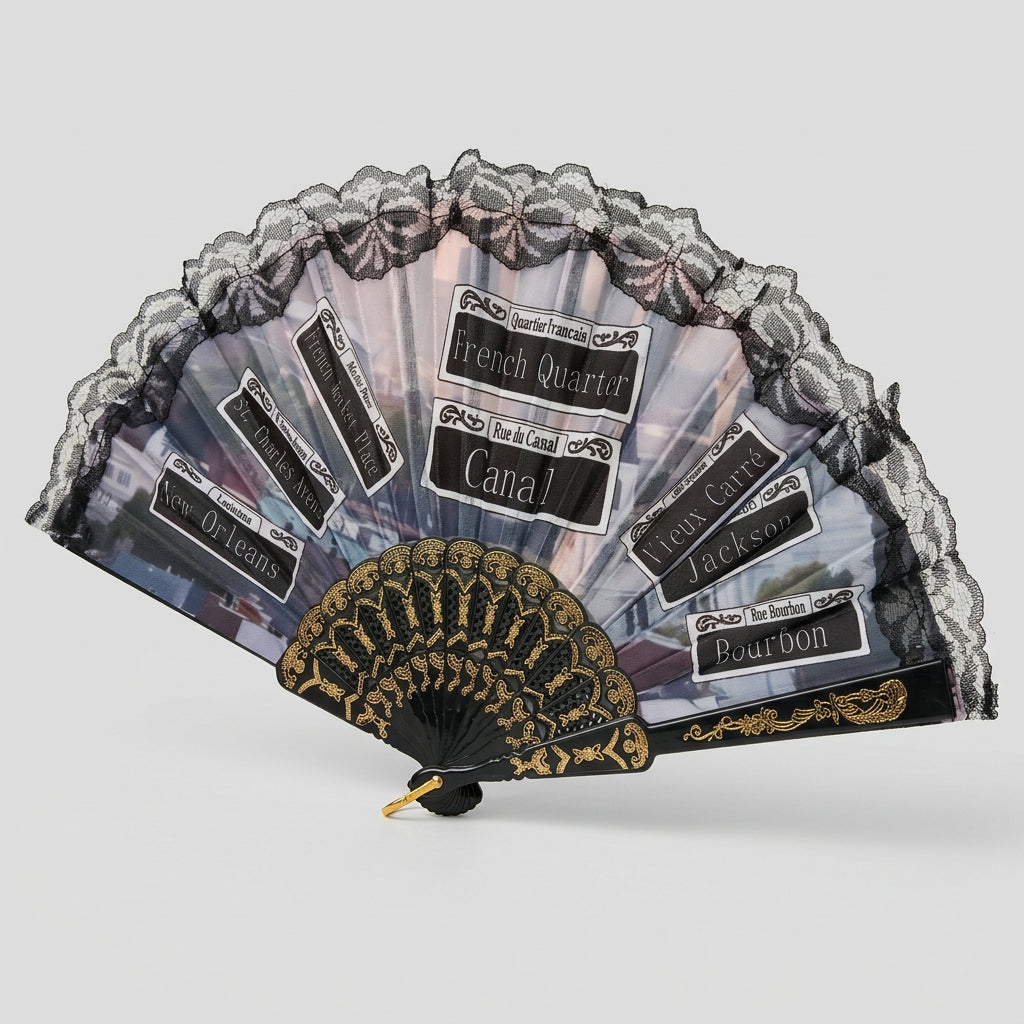 ASSORTED NOLA HAND FAN