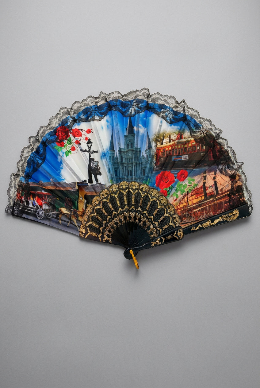ASSORTED NOLA HAND FAN