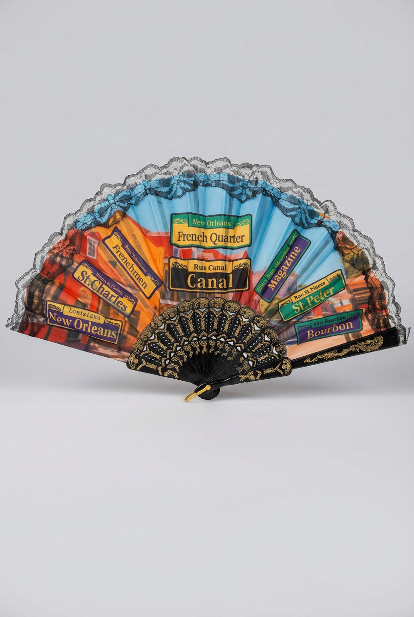 ASSORTED NOLA HAND FAN