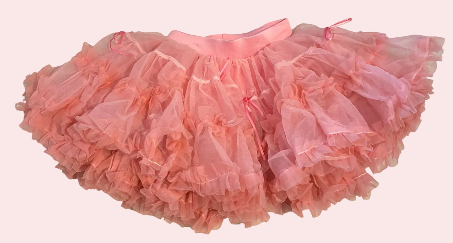 CORAL PINK RUFFLED TUTU