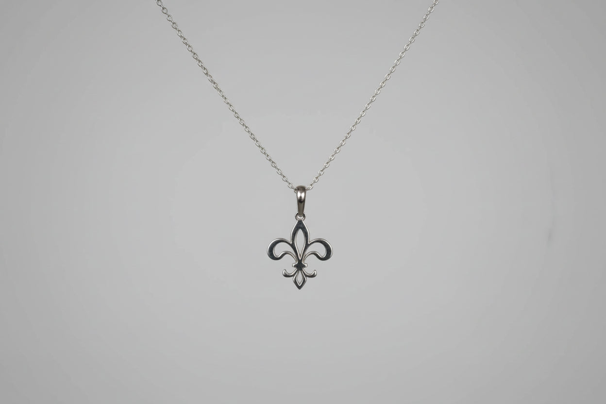 Silver FDL Cutout Necklace