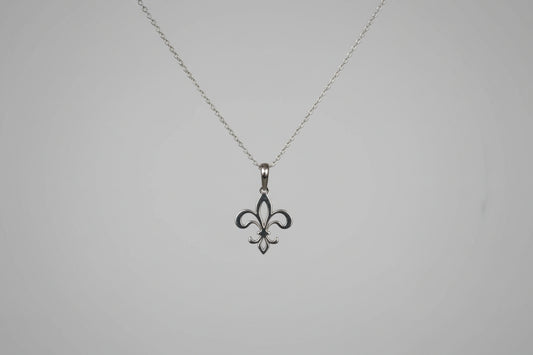 Silver FDL Cutout Necklace