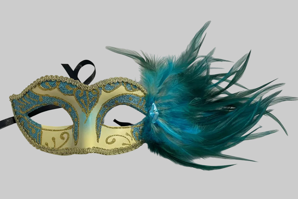 MARDI GRAS MASKS RIGHT LEATHER