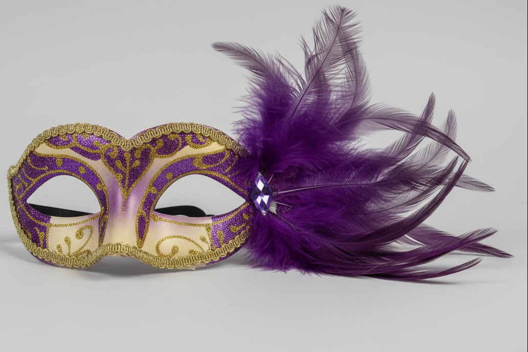 MARDI GRAS MASKS RIGHT LEATHER