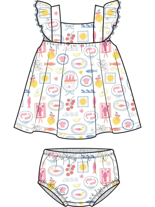 La Dolce Vita Pink - Sundress with Bloomer