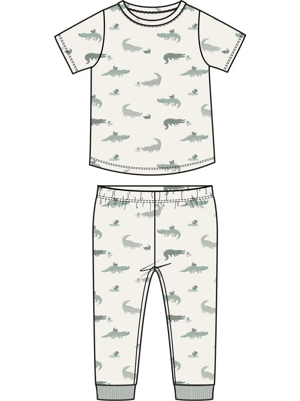 Later Gator - Short Sleeve Loungewear Set