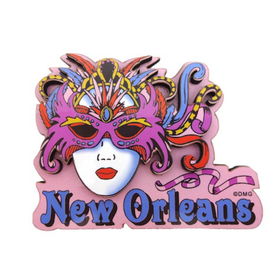 Mask Wooden Magnet