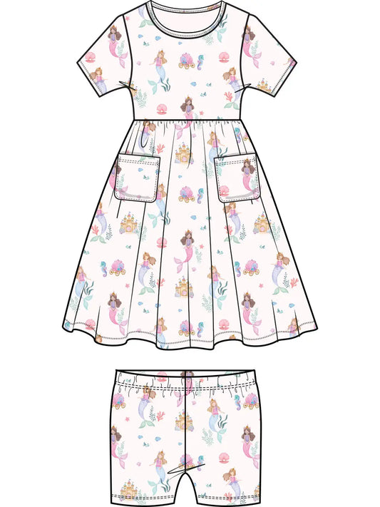 Mermaids - Twirly Dress with Cartwheel Short