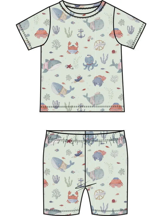 Sailor Sea Creatures - Loungewear Short Set