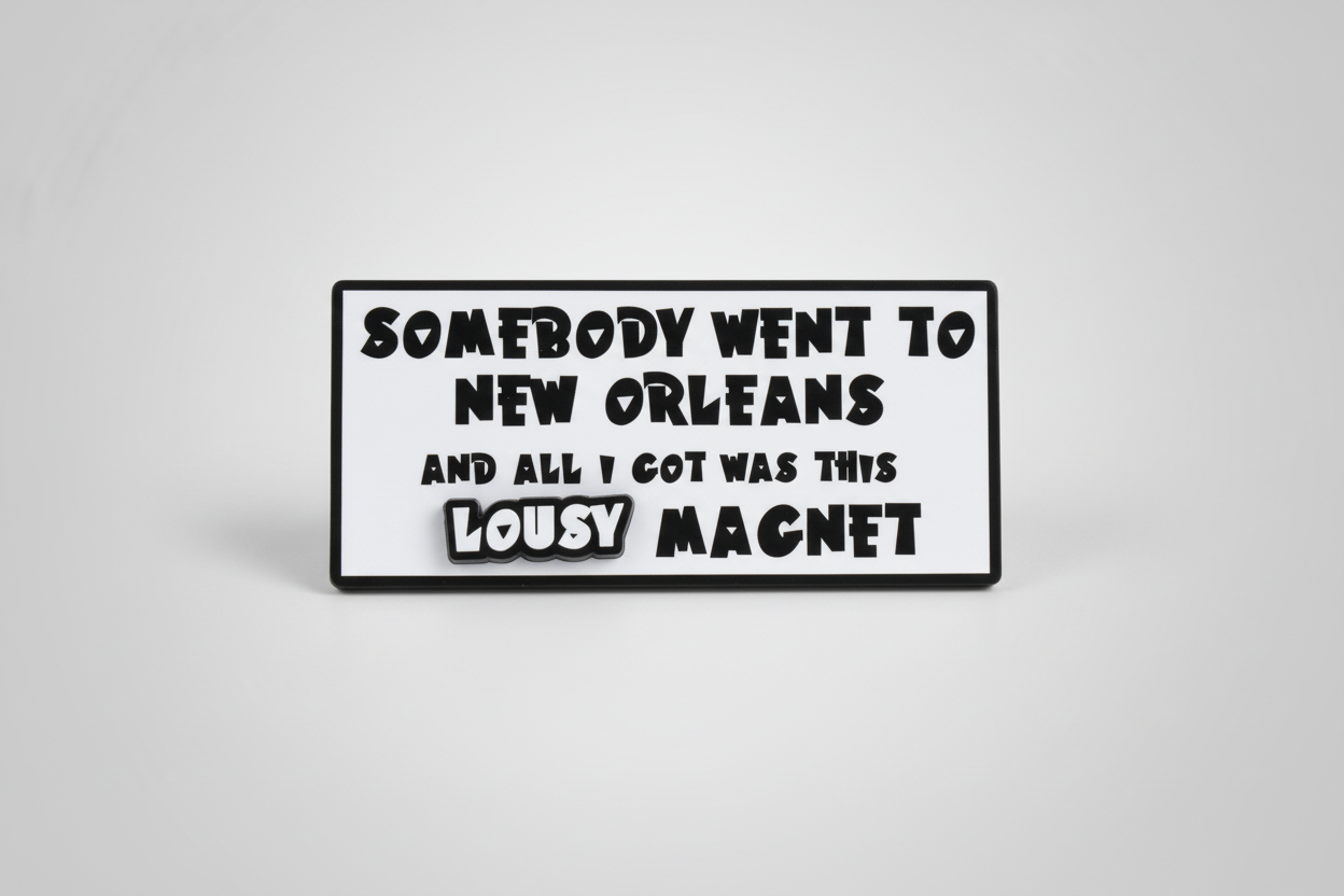 LOUSY WOODEN MAGNET