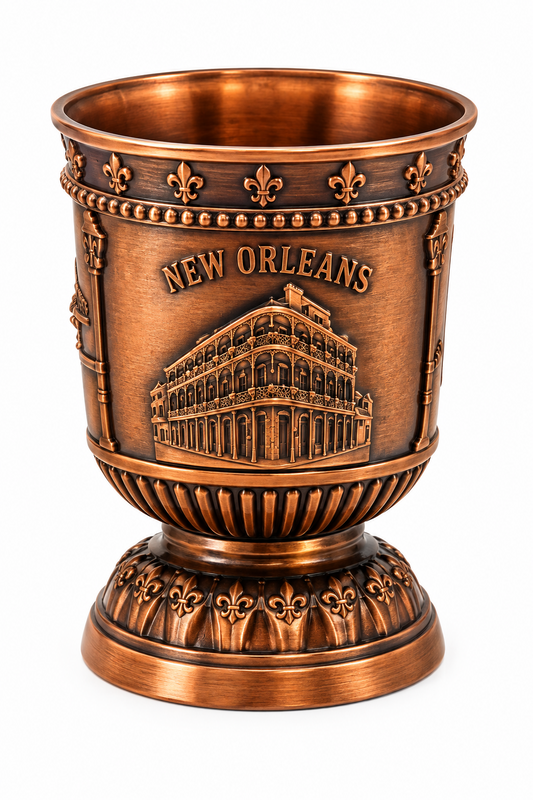 BRONZE NEW ORLEANS CUP/TOOTHPICK HOLDER SOUVENIR