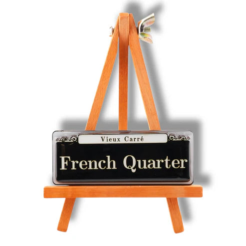 French Quarter Wooden Street Sign Magnet