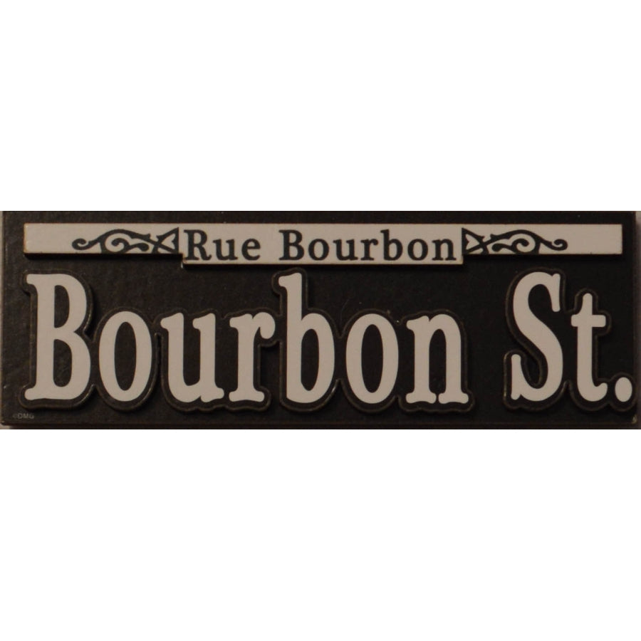 Bourbon St. Wooden Magnet