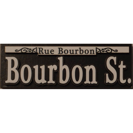Bourbon St. Wooden Magnet