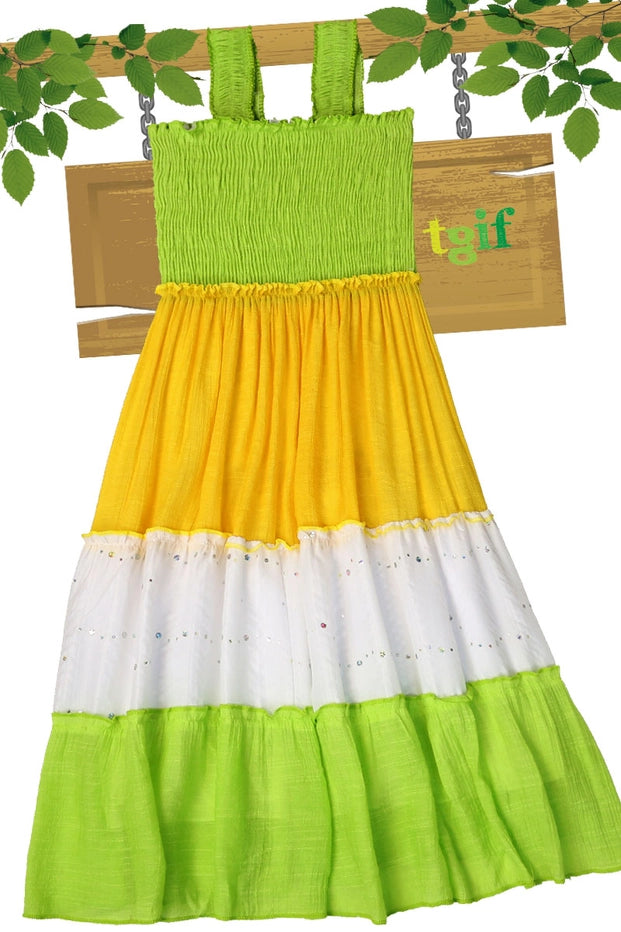 COLOR MAXI DRESS