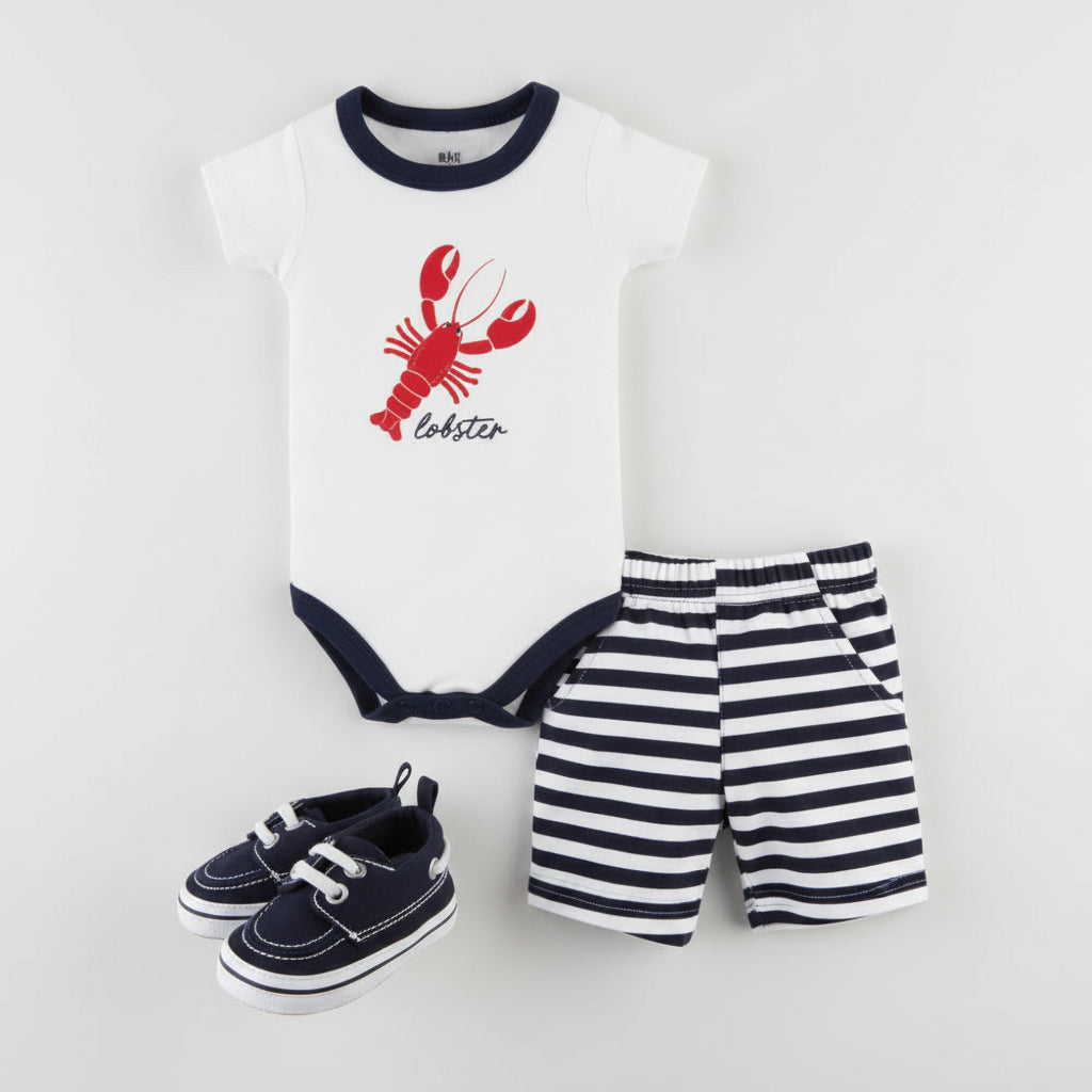 HUDSON LOBSTER 3 PCS SET WHITE