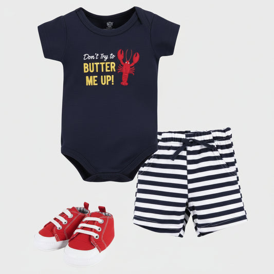 HUDSON LOBSTER 3PCS SET NAVY BLUE