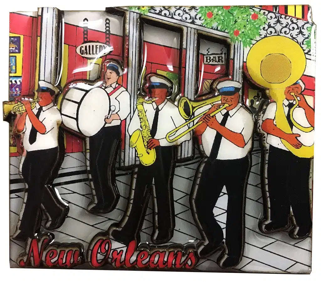 BRASS BAND EPOXY MAGNET