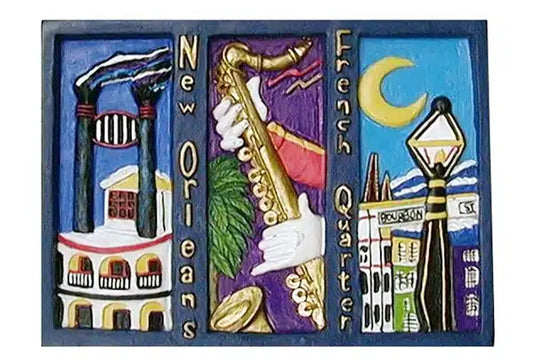 THREE PANEL JAZZ MAGNET