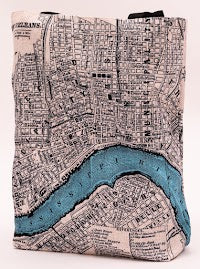 NO Vintage Map Tote