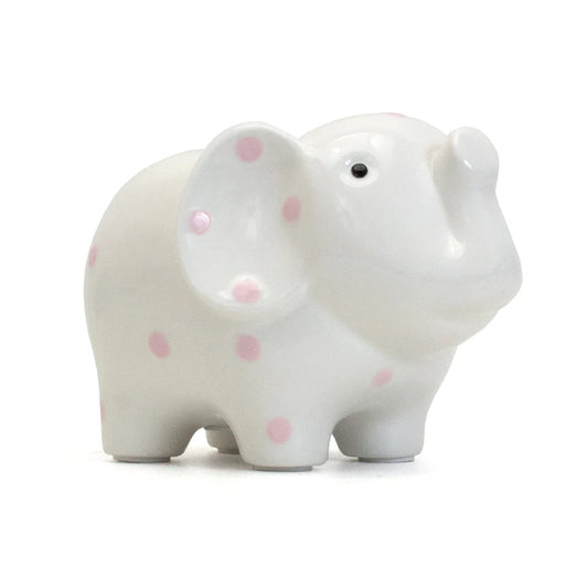 WHITE ELEPHANT PINK DOTS